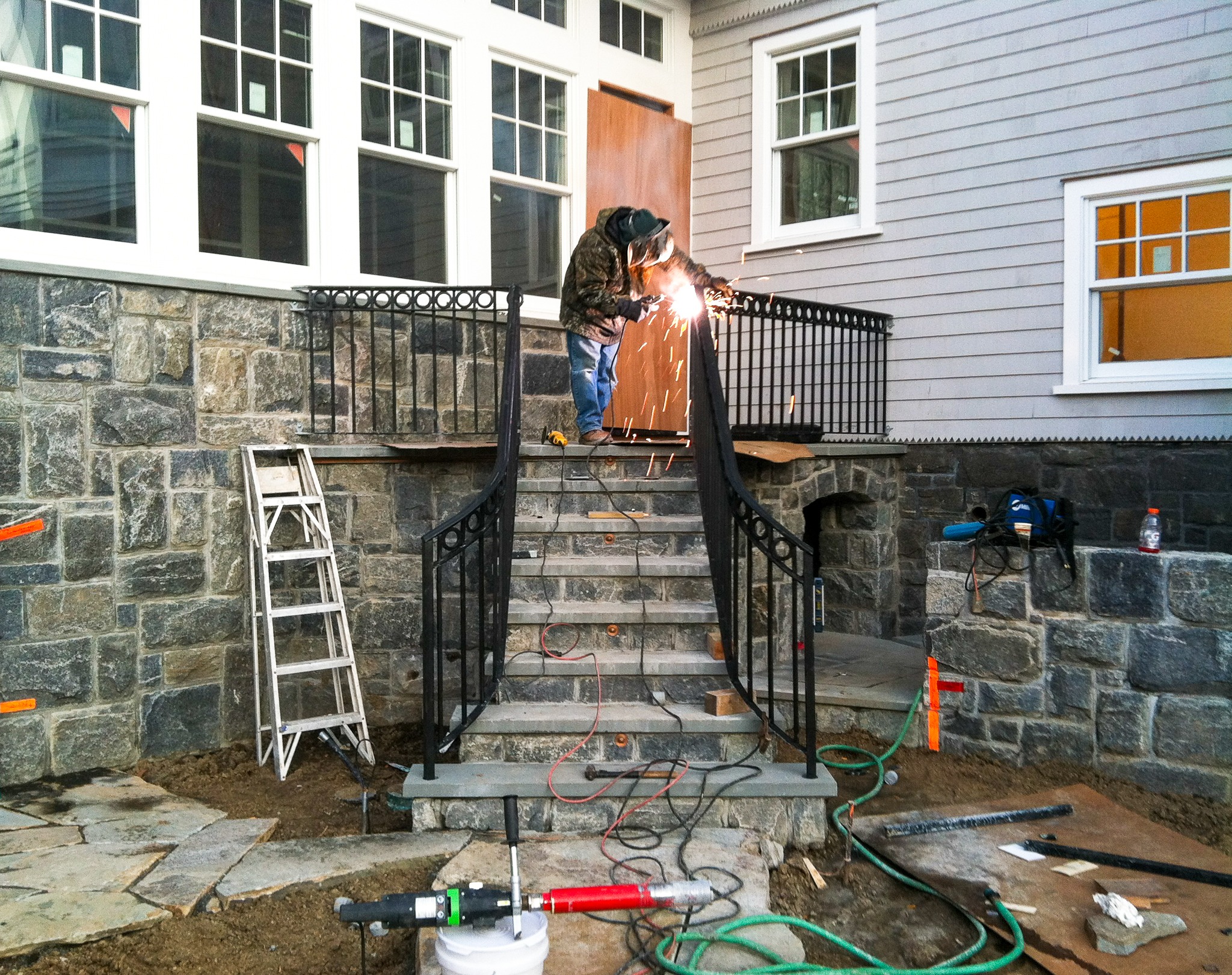 Custom iron railing fabrication